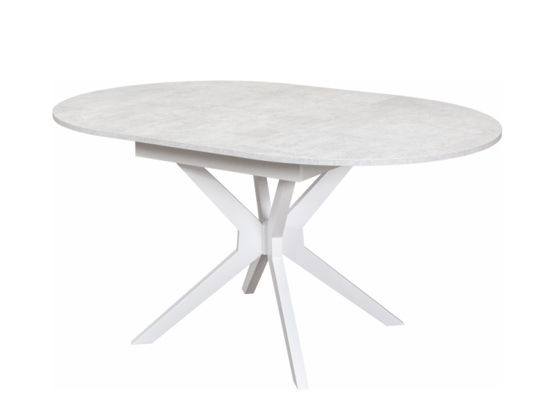 Обеденный стол Roberto 110-145x100x75 см, цвет: бетон лайт / белый