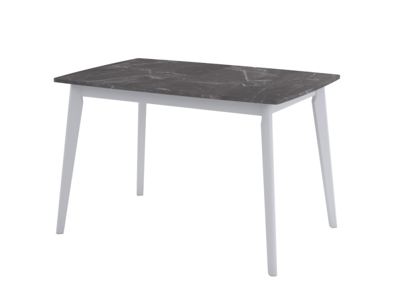 Обеденный стол Barens 120-160x80x76.4 см, цвет: мрамор сиена / белый