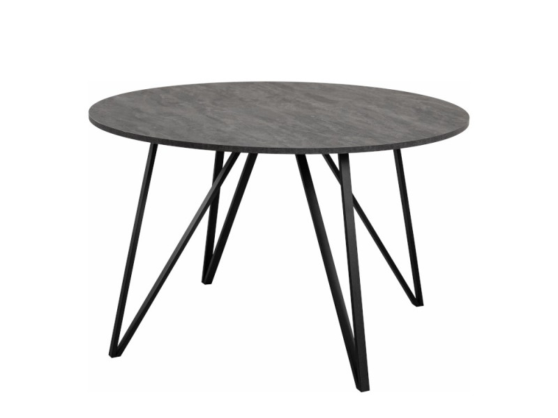 Обеденный стол Novel 120x120x76 см, цвет: угольный камень / черный